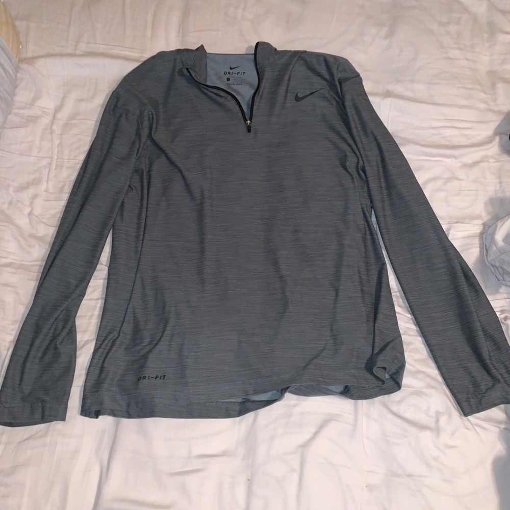 NIKE grey quarter-zip